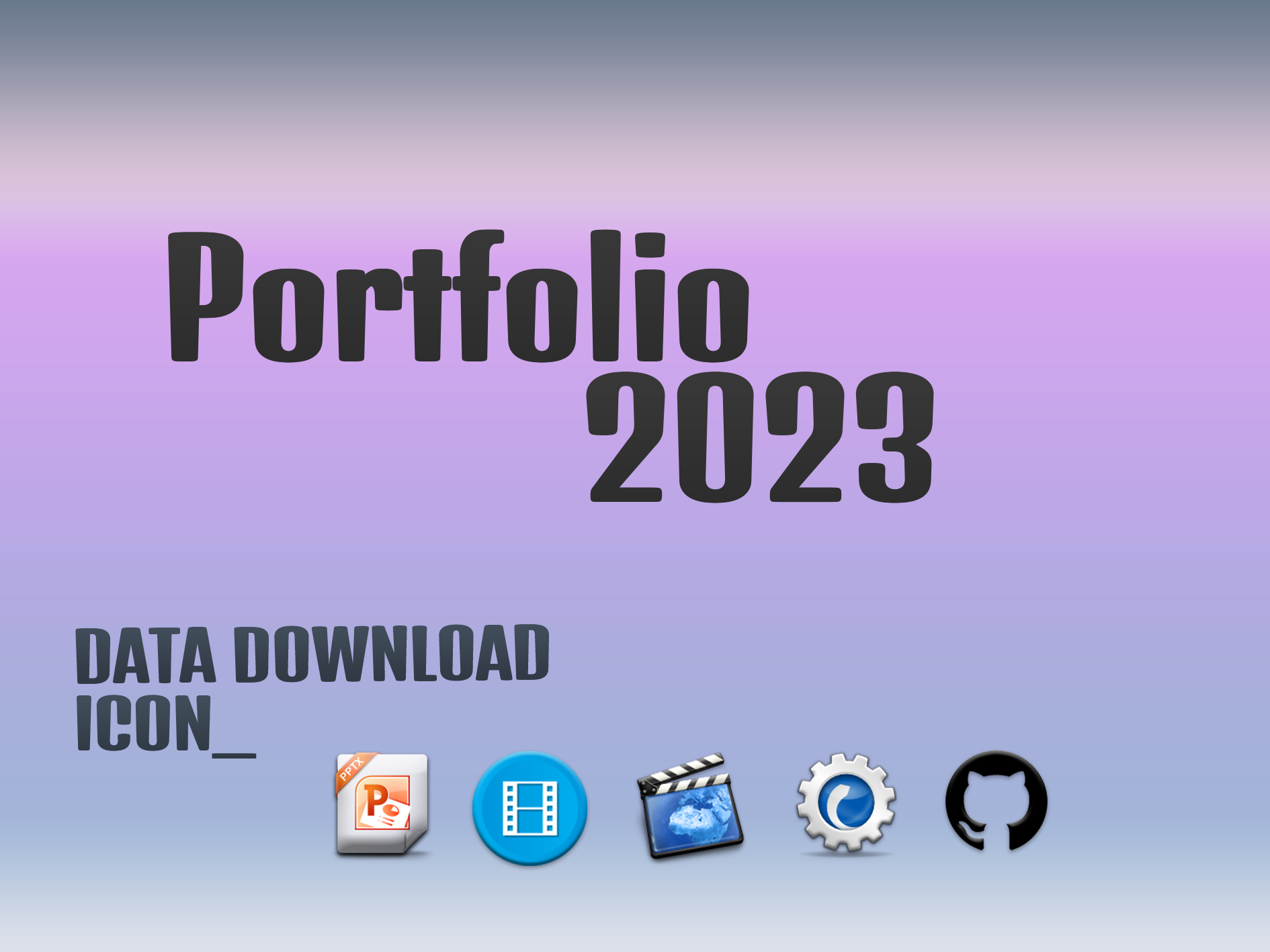 Portpolio 2023 자료 다운로드 용 아이콘